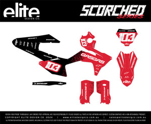 Scorched Red Graphics Kit for GAS GAS