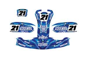 Rambler Blue Graphics Kit for KG509 Karts