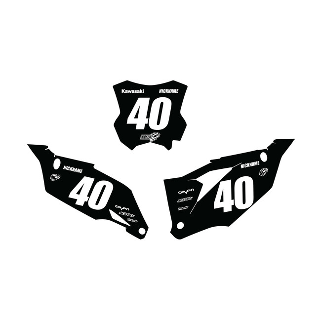 Kawasaki Base Number Plate Graphics