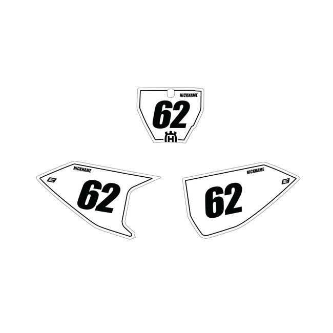 Husqvarna Outline Number Plate Graphics