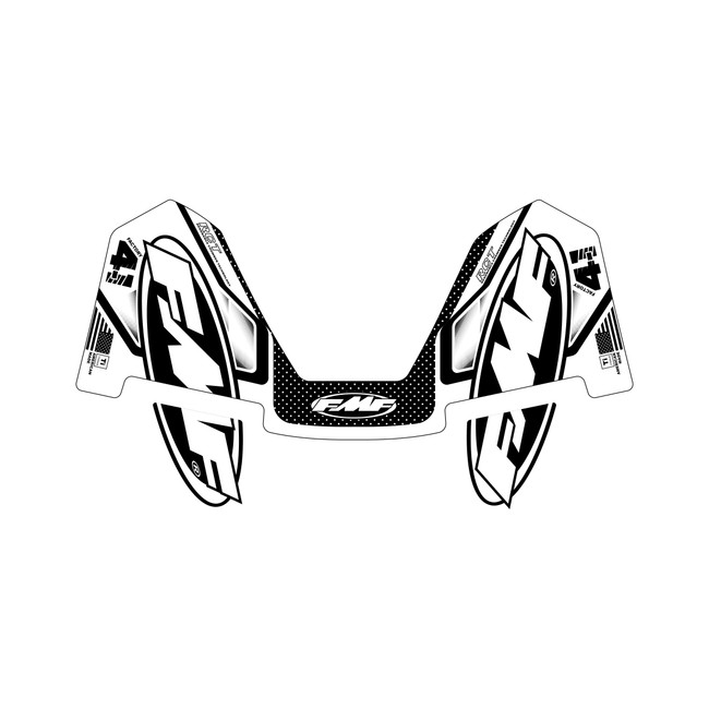 Exhaust Graphics for FMF Factory 4.1 Black / White Style