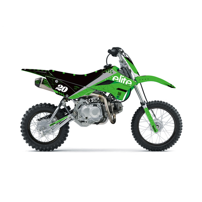 Kawasaki Siphon Green/Black KLX110 Graphics