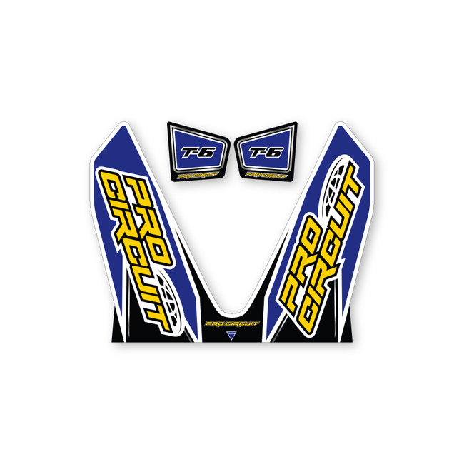 Exhaust Graphics for Pro Circuit T-6 Mini Blue Style