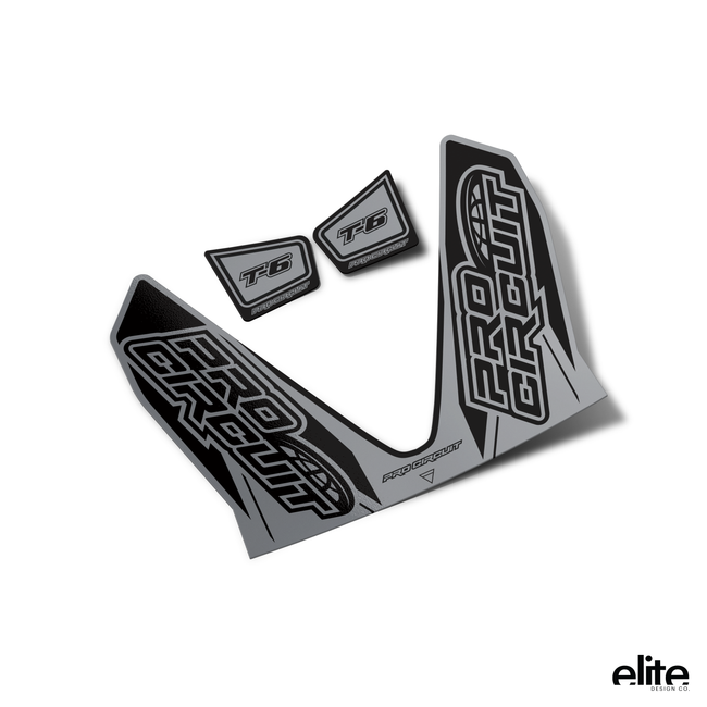 Exhaust Graphics for Pro Circuit T-6 Mini Grey Style