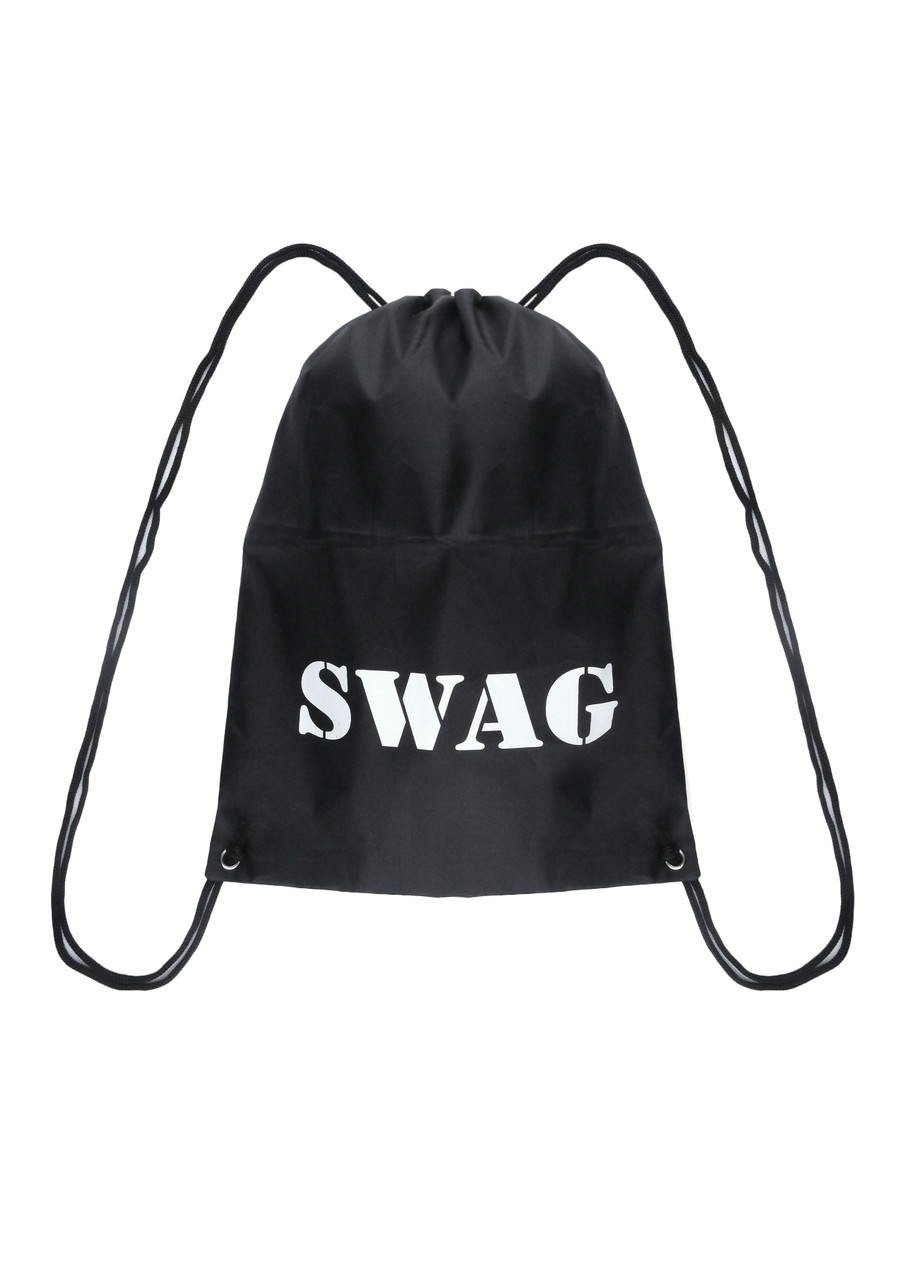 Black Swag Bag with Print 40x30cm - Futura Online Shop