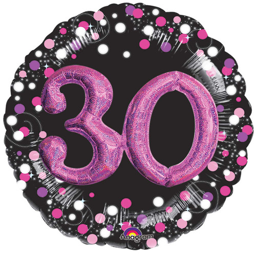 H600 3D Foil Balloon Pink Celebration Age 30