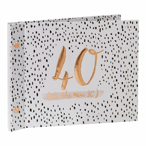 Rose Gold 40th Birthday Guest Book Photos