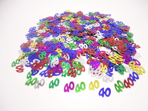 Multicoloured Confetti 14g Age 40