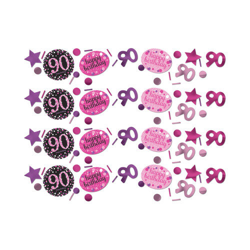 Pink Celebration Age 90 Confetti 34g