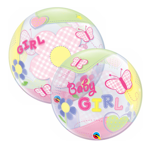 H300 22in Bubble Balloon Baby Girl