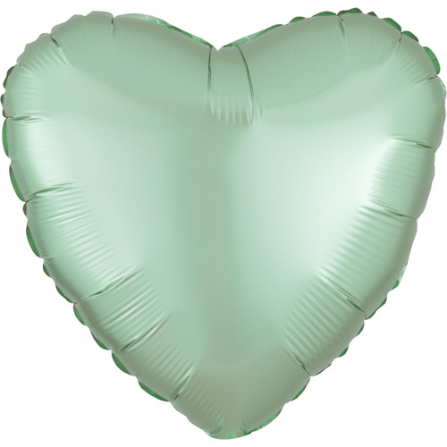 H100 18in Heart Foil Balloon Satin Mint 