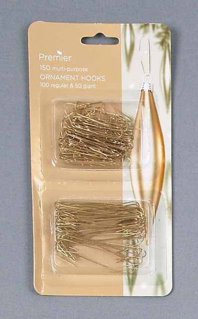 Ornament Hooks Gold Pk150