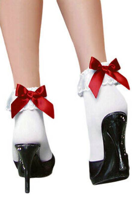 Ankle Socks With Red Bows