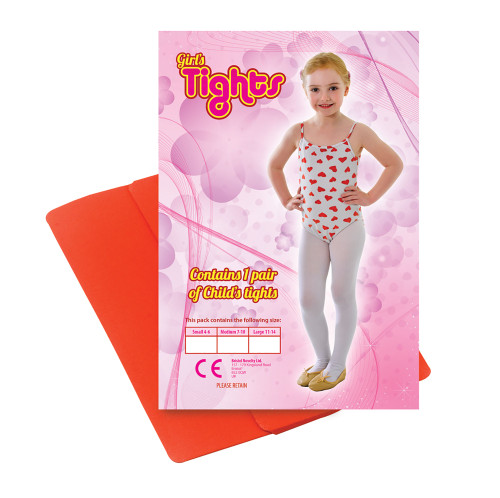 Girl Tights Red Small Age 4 to 6 Yrs