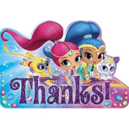 Shimmer and Shine Thank You Cards Pk8