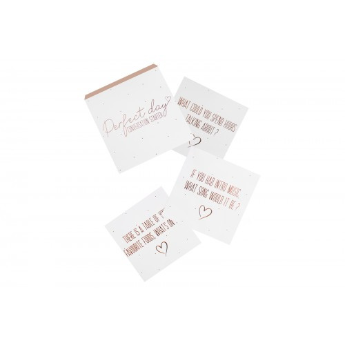 Perfect Day Wedding Conversation Starter Cards 9.5cmx9.5xm Pk25