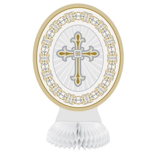 Gold and Silver Radiant Cross Mini Table Centrepiece Pk3