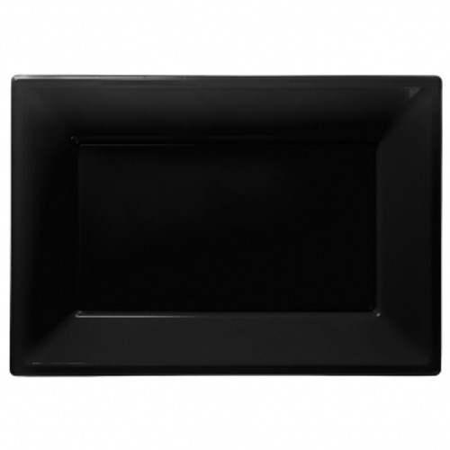 Platters Pack 3 Plastic Black