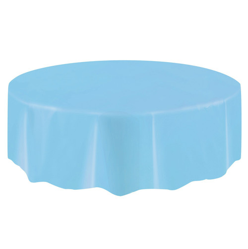 Powder Blue Round Tablecover 84in