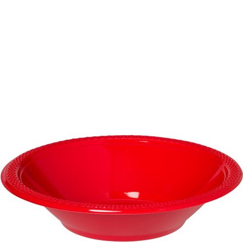 Bowls Plastic 355ml Pk20 Apple Red