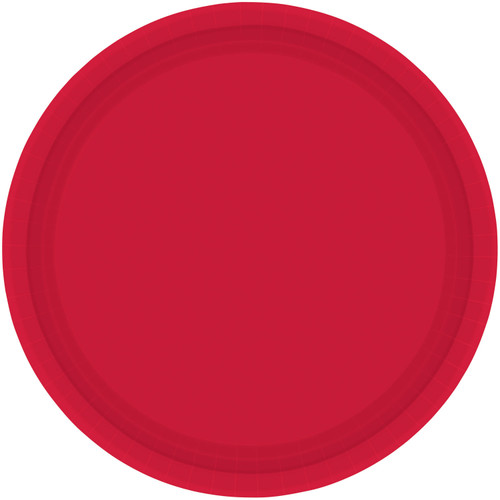 Paper Plates Pk8 22.9cm Apple Red