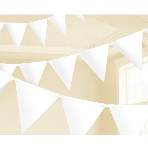 Pennant Banner Paper White 15ft