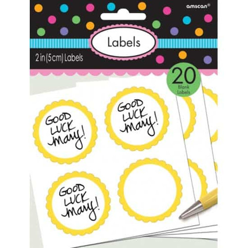 Candy Labels Yellow Pk20