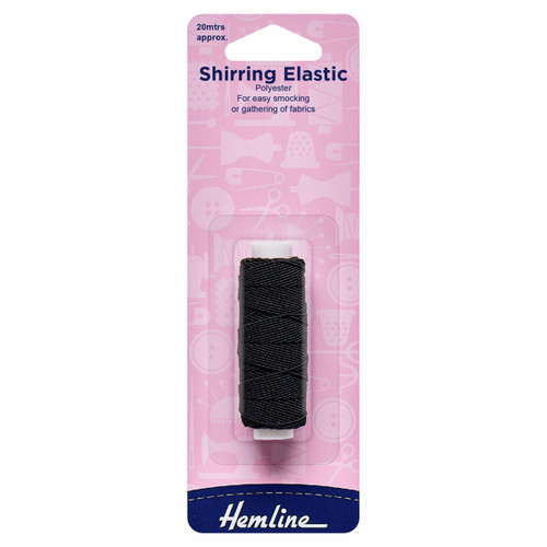 Shirring Elastic 20mtrs Black