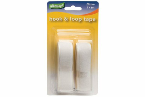 Hook & Loop White 20mm 2x1m