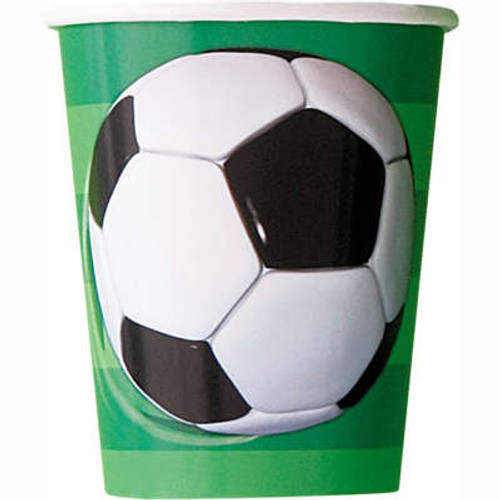 3D Football 9oz Cups Pk8