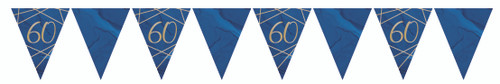 Navy Gold Geode Age 60 Bunting 12ft