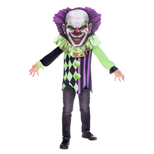 Scary Clown Big Head Age 4 to 6 Years