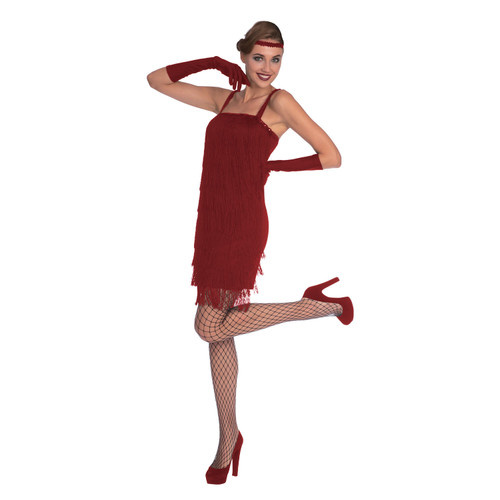 Red Flapper Dress Size 8 to 10