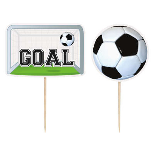 3D Football Cake Toppers Pk6