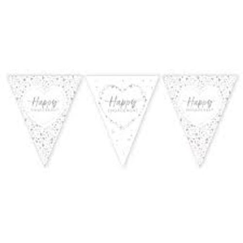 Happy Engagement Paper Flag Bunting Foil Stamped