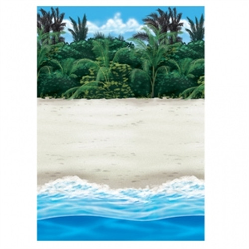 Hawaiian Scene Setter Room Roll Beach 40ft Hawaiian