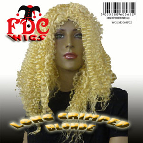 Long Crimped Wig Blonde 