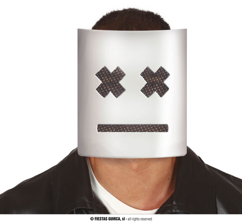 White Mask with Crosses PVC