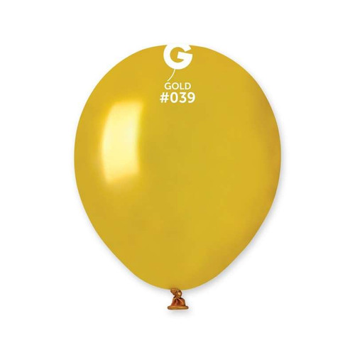 5in Latex Balloons Gold Pk100