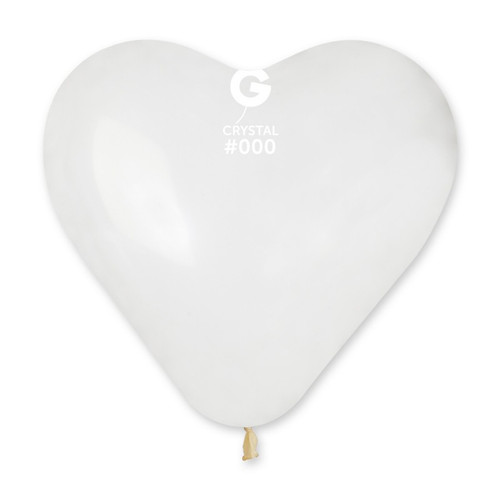 17in Latex Balloons Crystal Hearts Pk25