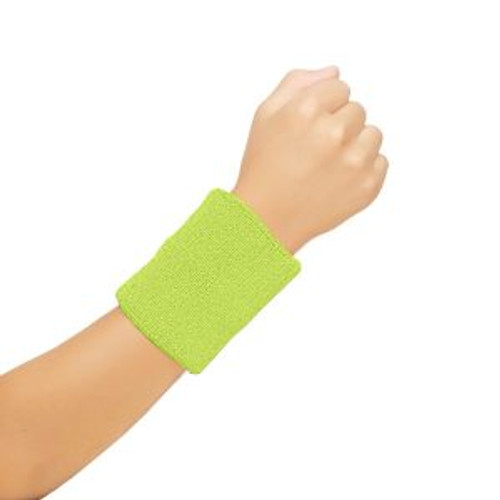 Wrist Sweatbands Yellow Pk2