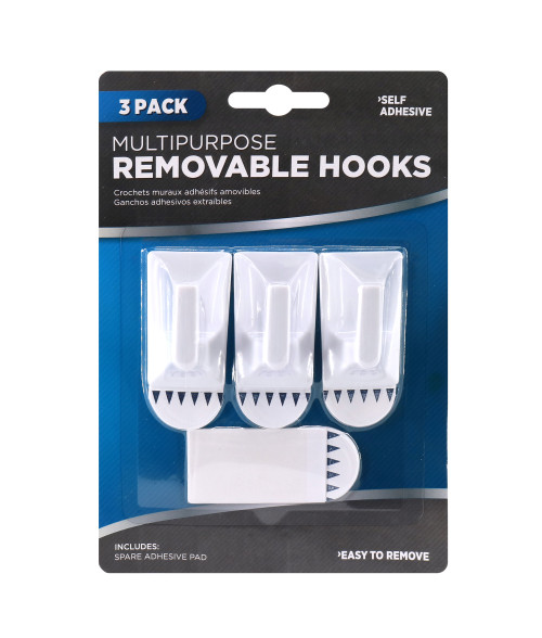 HOOKS REMOVABLE 5cm 3 Pack