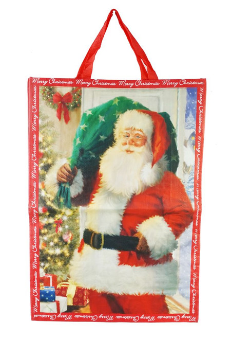 SHOPPER BAG LAMINATED LARGE SANTA CLAUSE