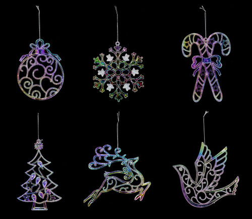 IRIDESCENT HANG ORNAMENT Choose from 6 assorted styles