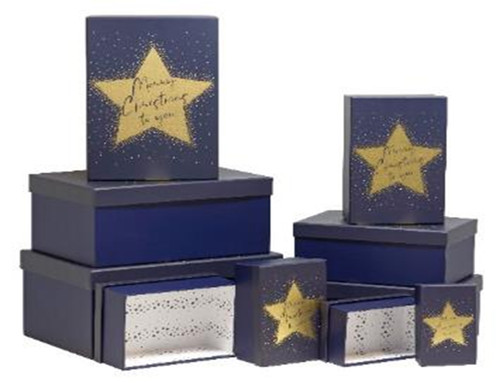 Christmas Star Oblong Box Size 5