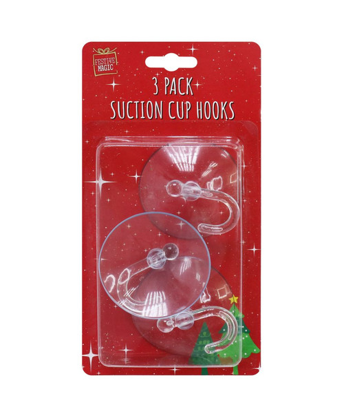 Suction Cup Hooks Pk3