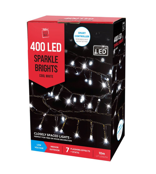 400 LED COMPACT LIGHTS 10m WHITE