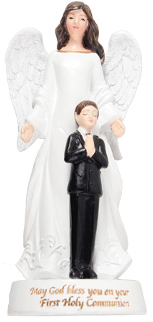 Resin Communion Statue Guardian Angel Boy