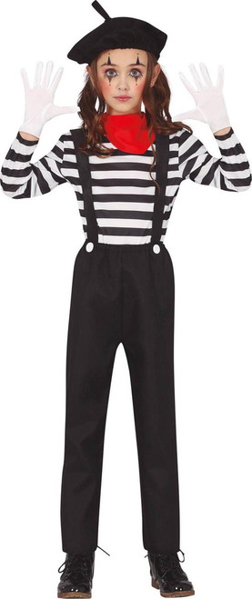 Mime Costume Child Age 7 to 9 Years