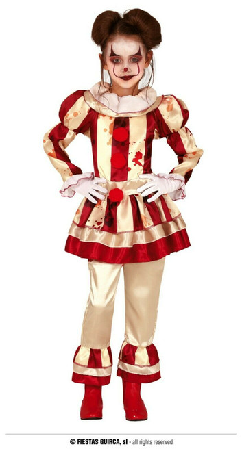 Striped Clown Girl Age 5 to 6 Years